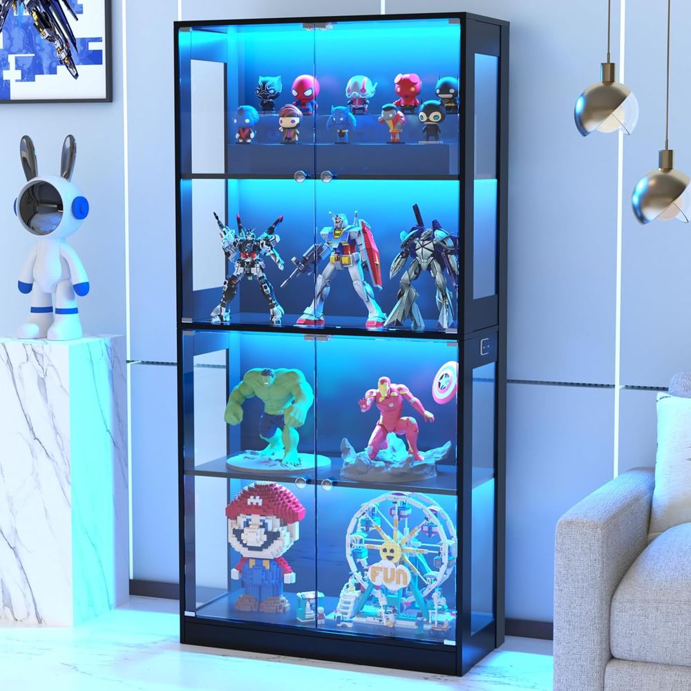 Glass Cabinet Display - Lemari Pajangan Pintu Kaca 65, Rak