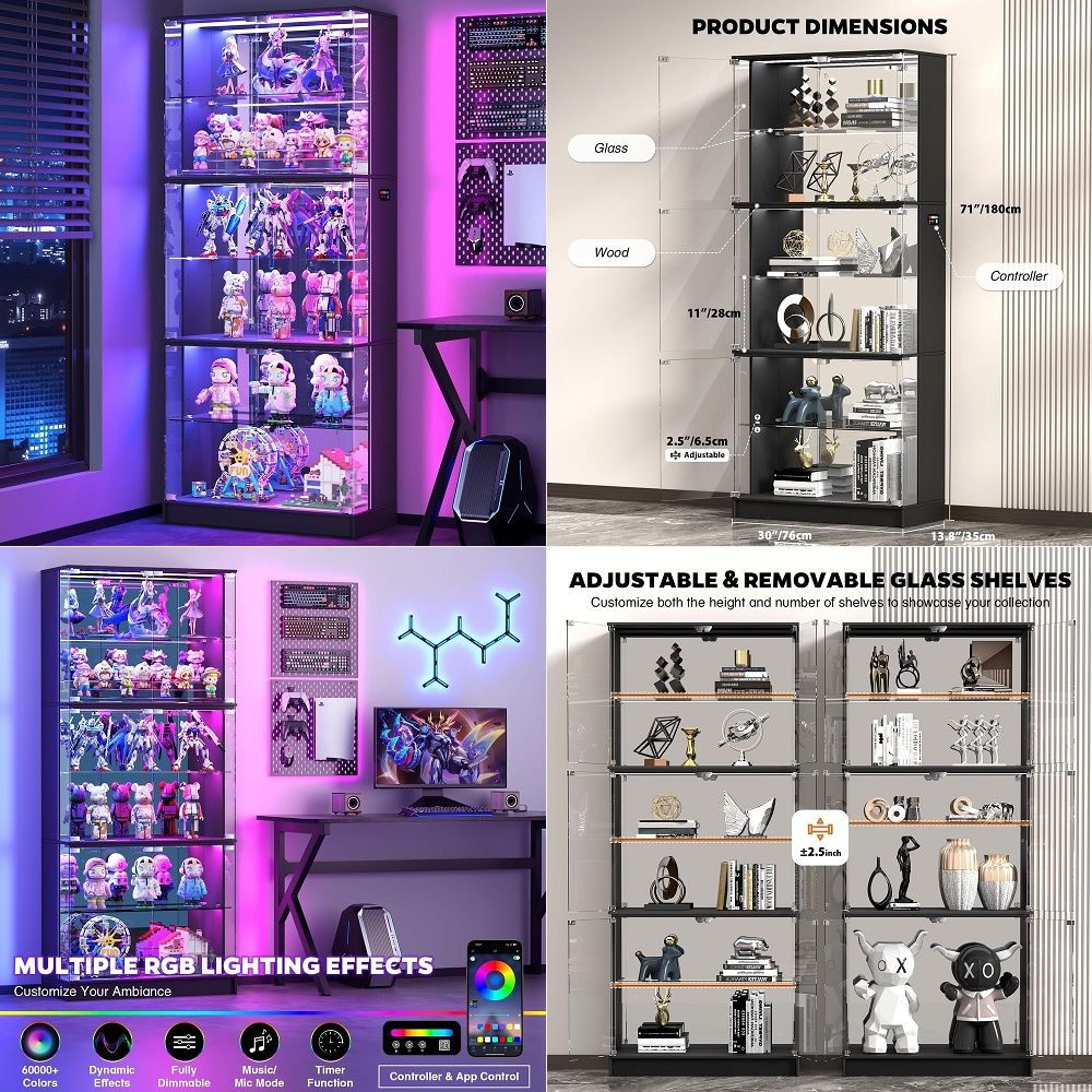 Glass Cabinet Display - Lemari Pajangan dengan Pintu Kaca, Lemari