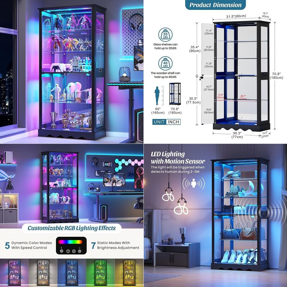 Glass Cabinet Display - Lemari Pajangan dengan Pintu Kaca, Lemari