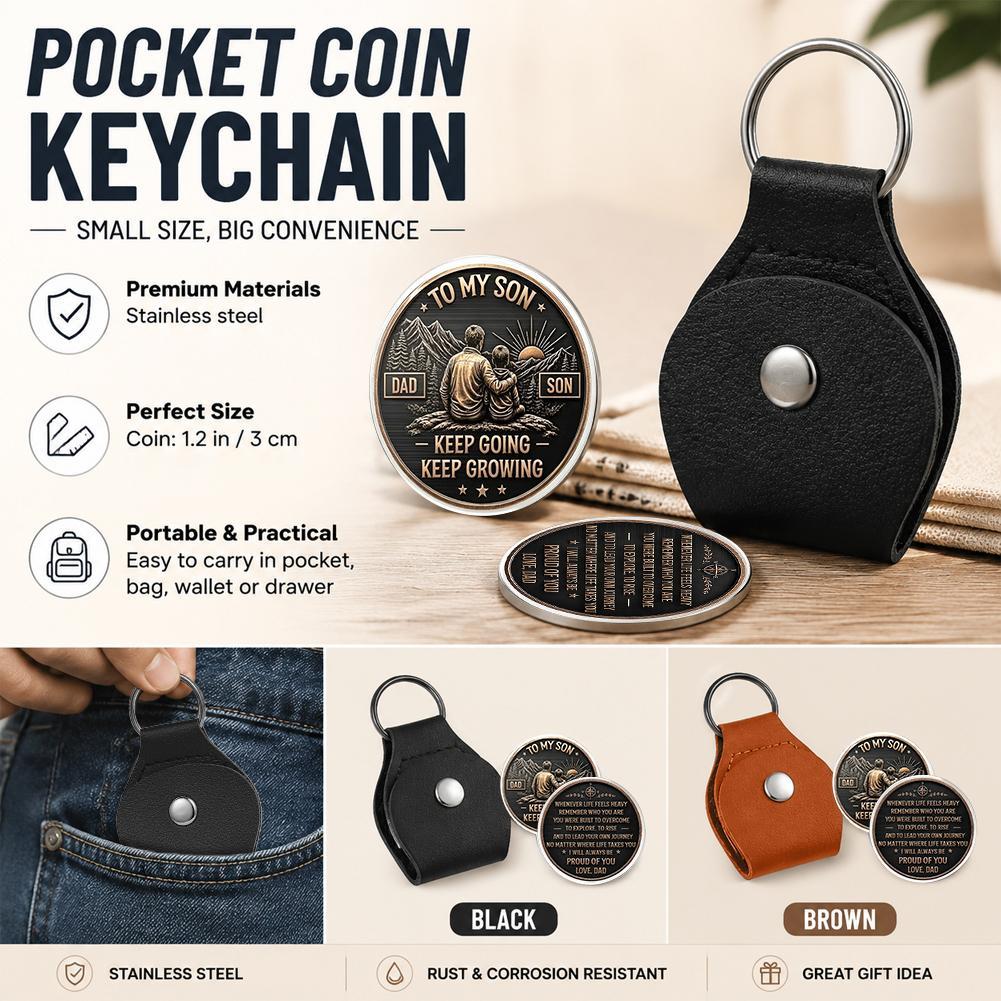 Token Coin Mechanism - Gantungan Kunci Kulit Logam Hadiah Token
