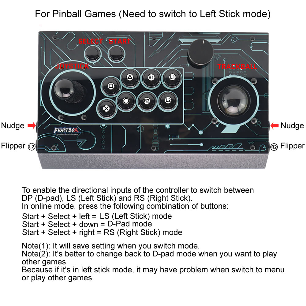 Trackball Controller Arcade - FightBox R10-PRO Joystick Pertarungan Arcade dengan