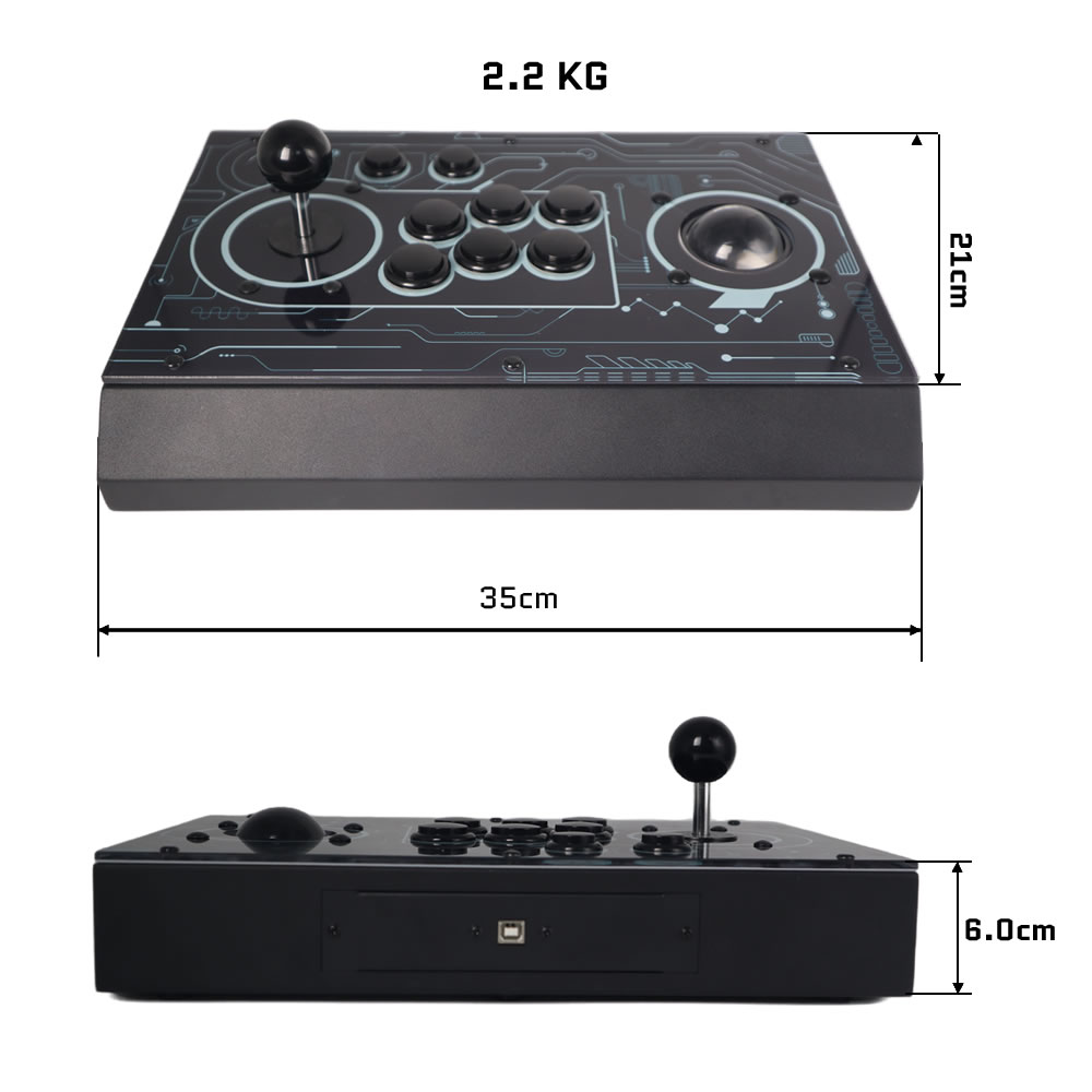 Trackball Controller Arcade - FightBox R10 Arcade Fighting Stick dengan
