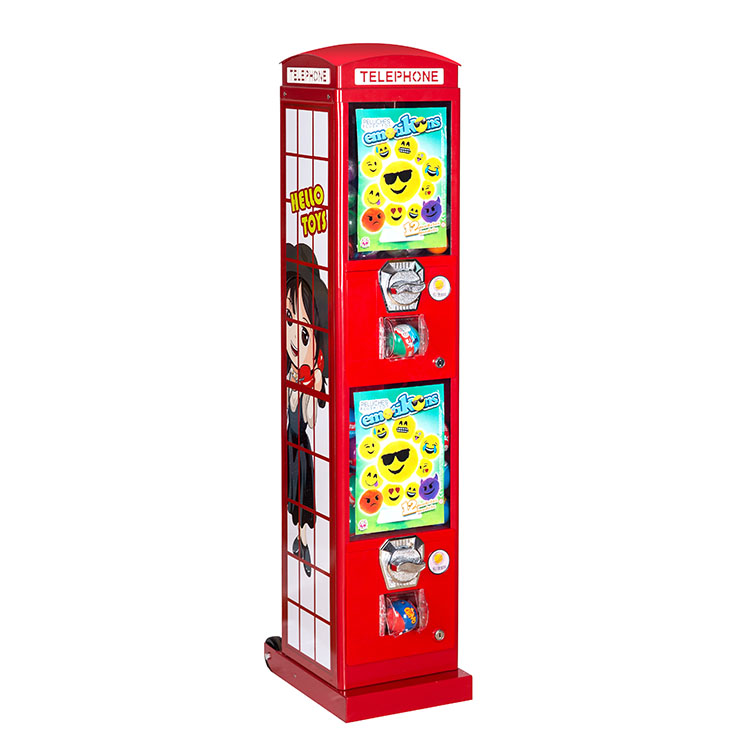 Candy Vending Machine - Desain Bilik Telepon Merah, Mesin Penjual