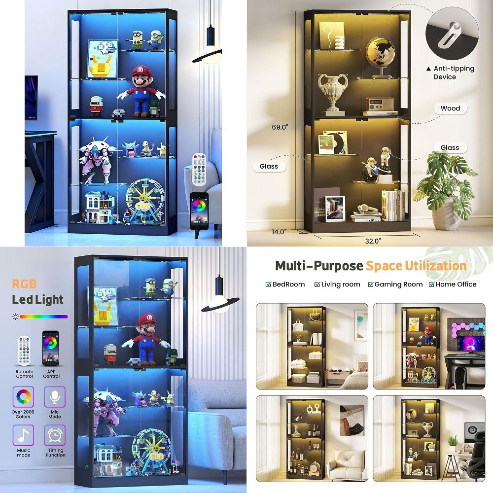 Glass Cabinet Display - Lemari Pajangan dengan Pintu Kaca 69,
