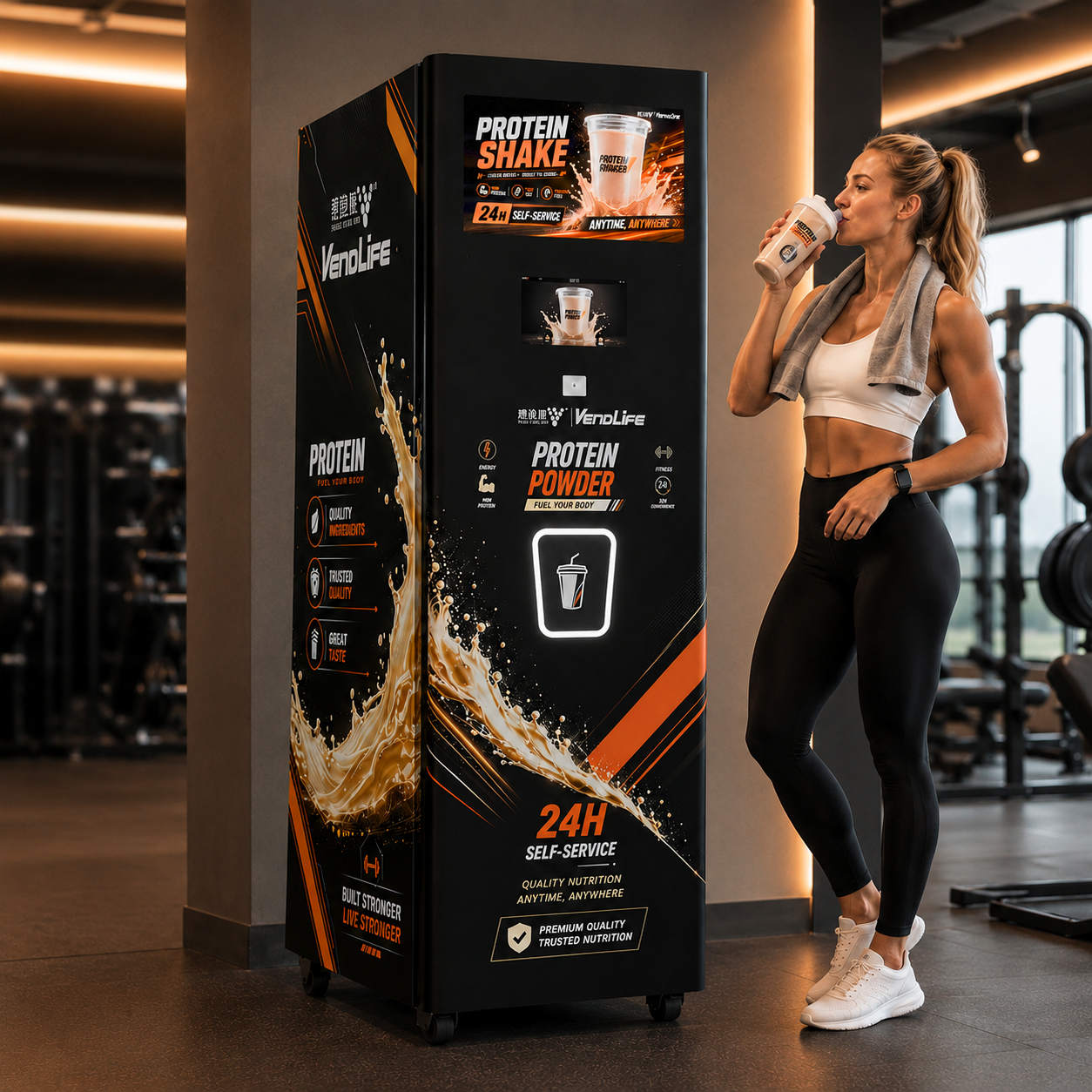 Popcorn Vending Machine - Mesin Penjual Otomatis Protein Bubuk Gym
