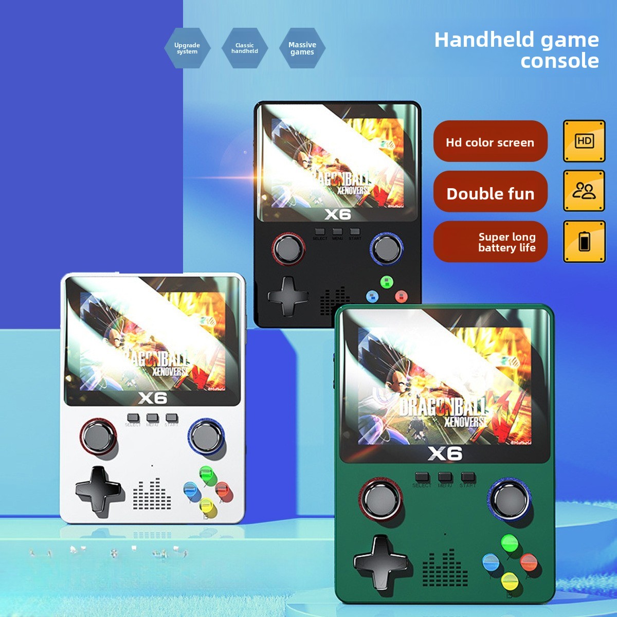 Joystick Arcade Parts - Konsol game X6 emulator genggam multi-fungsi