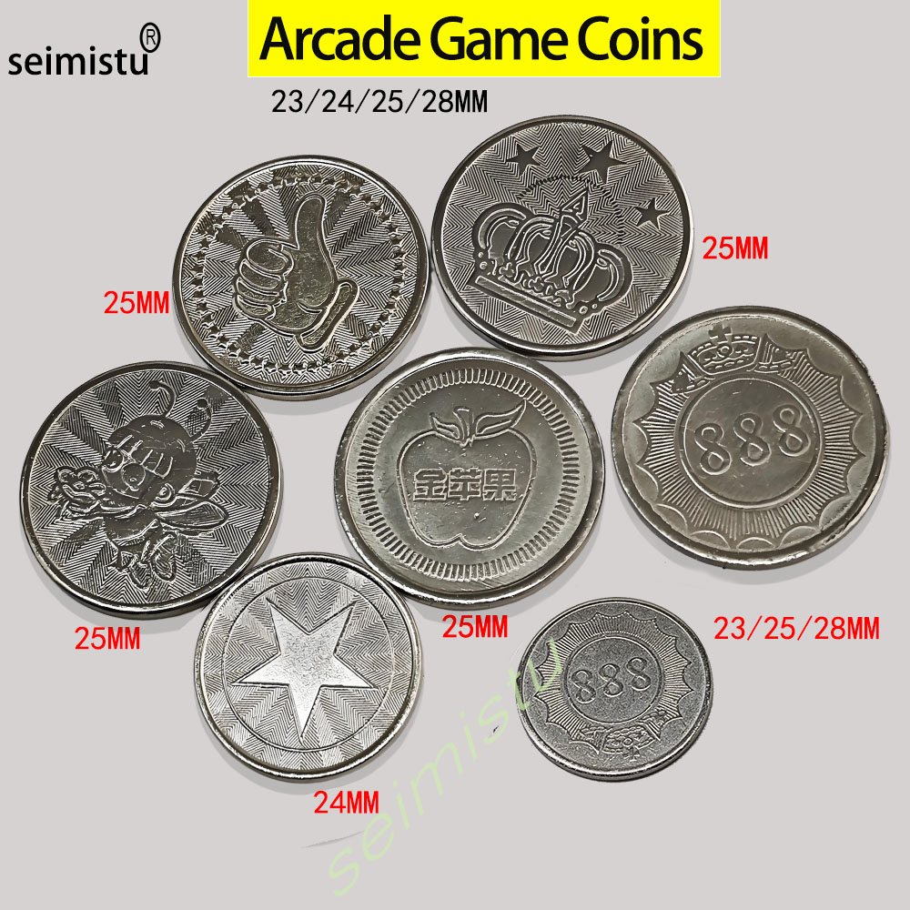 Token Coin Mechanism - 100 Buah Koin Arcade Desain Mahkota