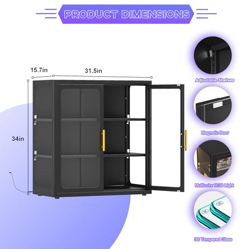 Lemari Pajangan dengan Pintu K - Glass Cabinet Display ulasan dan harga