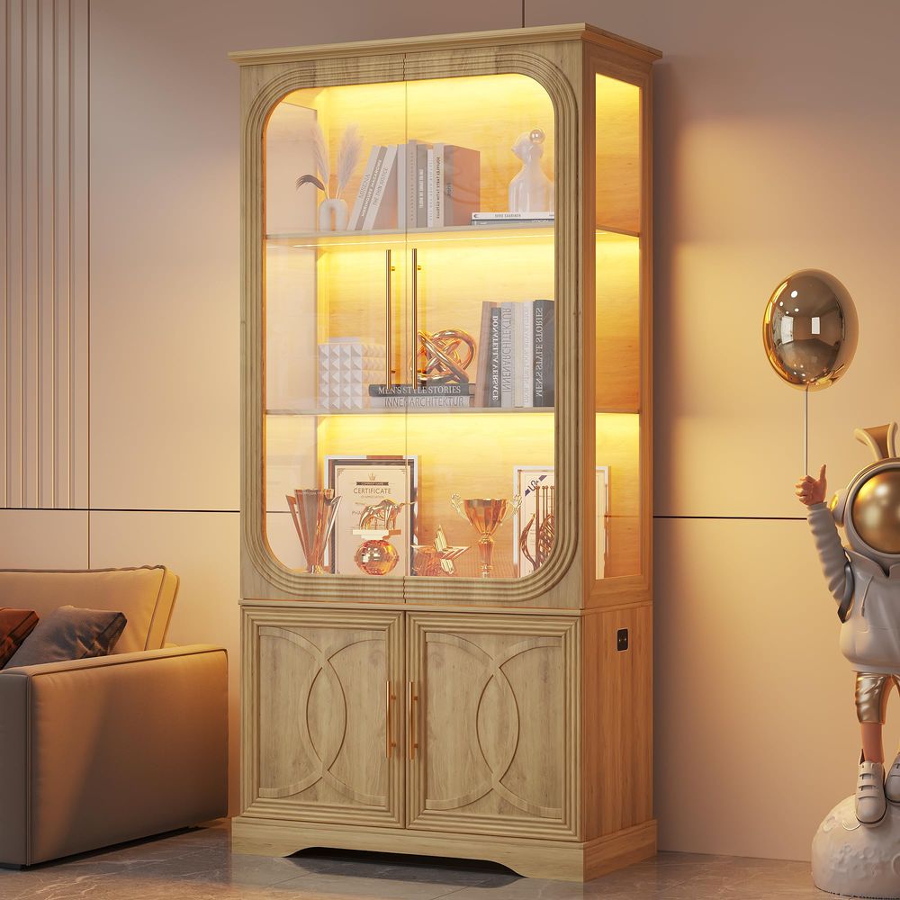 Lemari Pajangan dengan Pintu K - Glass Cabinet Display ulasan dan harga