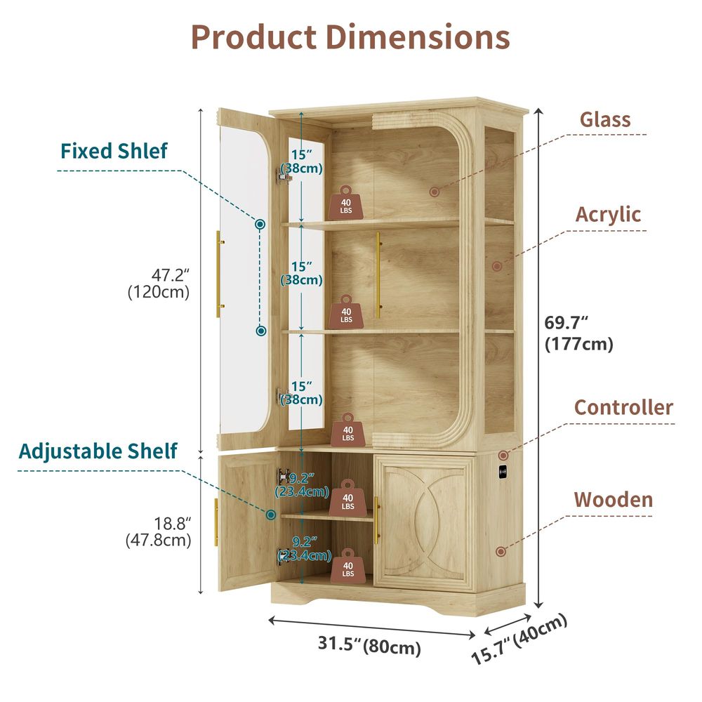 Lemari Pajangan dengan Pintu K - Glass Cabinet Display ulasan dan harga
