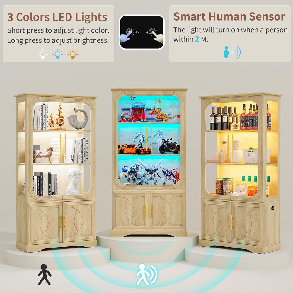 Lemari Pajangan dengan Pintu K - Glass Cabinet Display ulasan dan harga