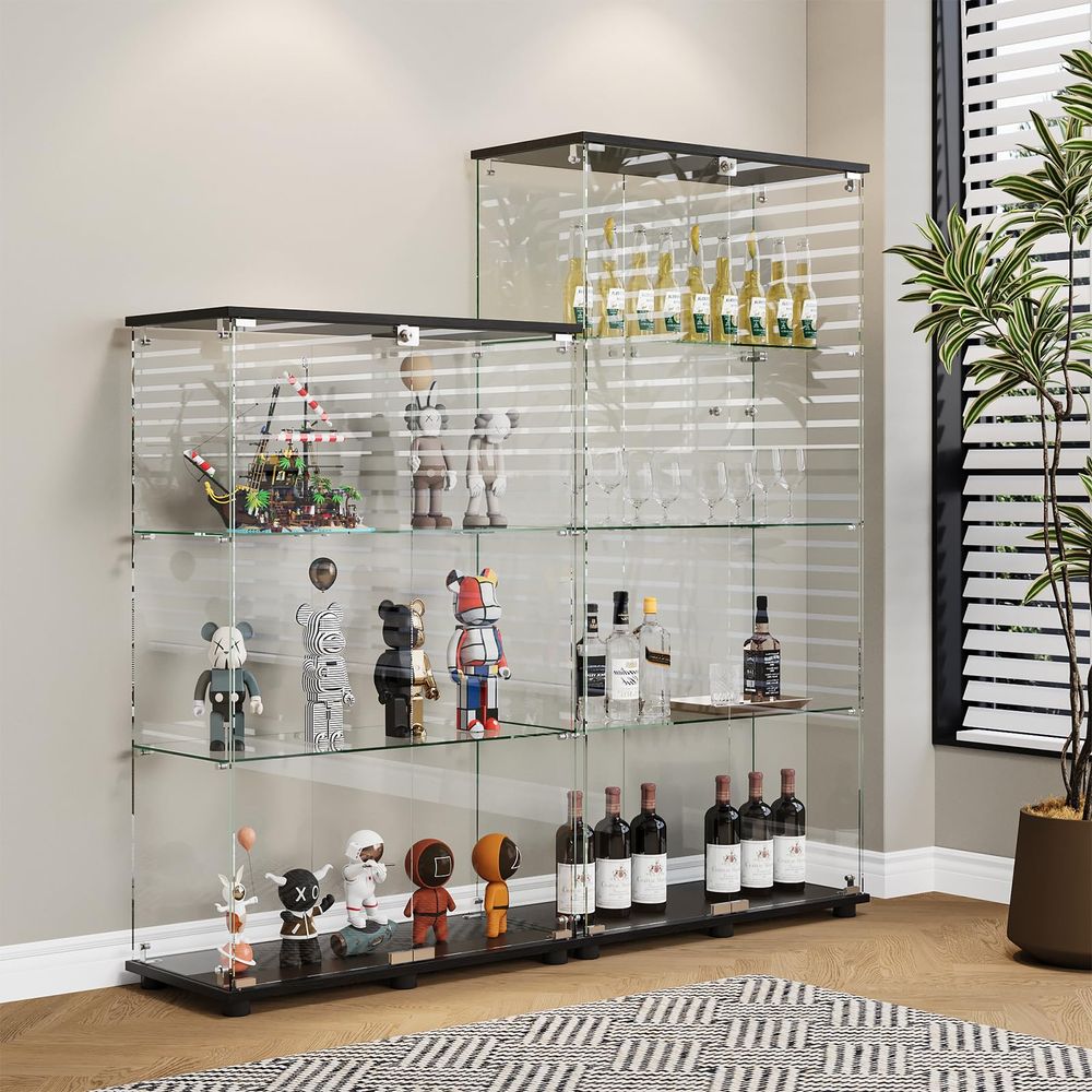 Lemari Pajangan dengan 4 Rak,  - Glass Cabinet Display ulasan dan harga