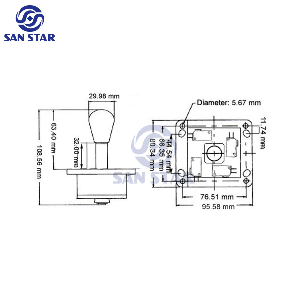 Nilon JS20 plastik 4 joystick  - Joystick Arcade Parts ulasan dan harga