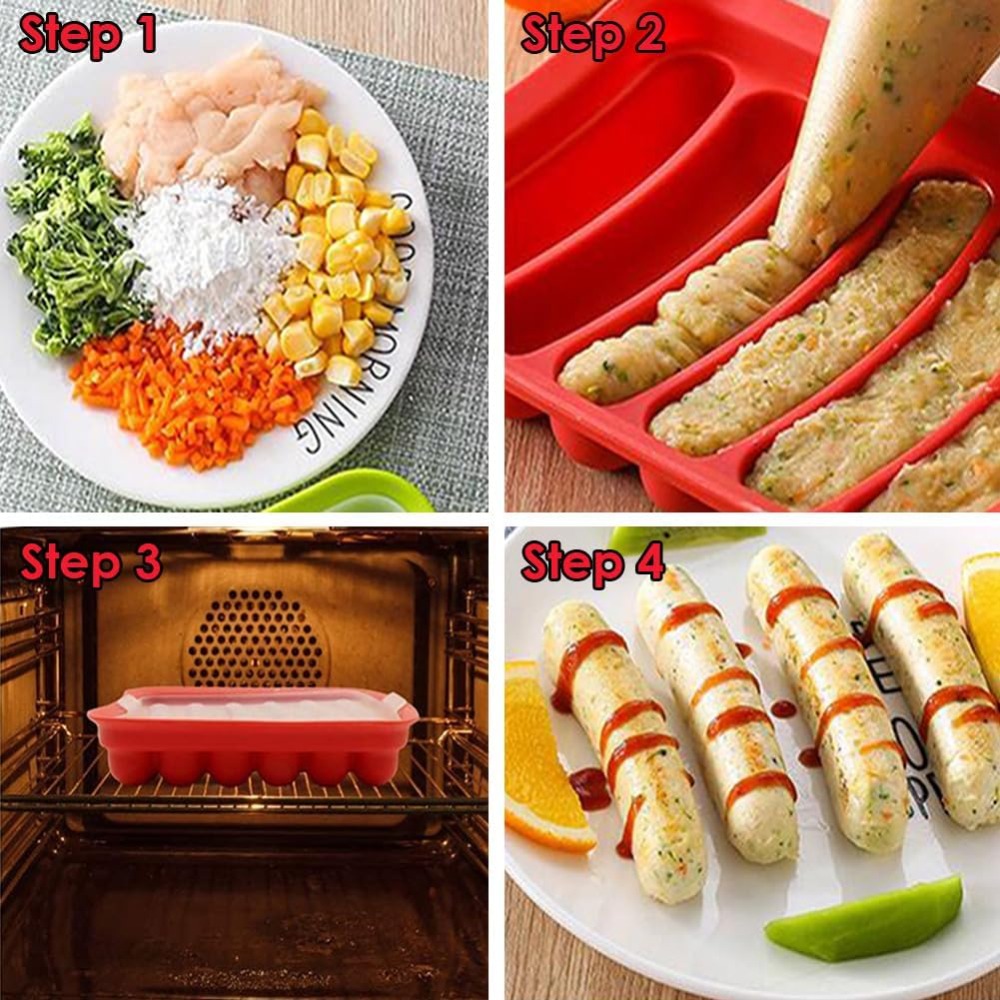 1 Buah Cetakan Sosis Silikon 6 - Hot Dog Vending Cart ulasan dan harga