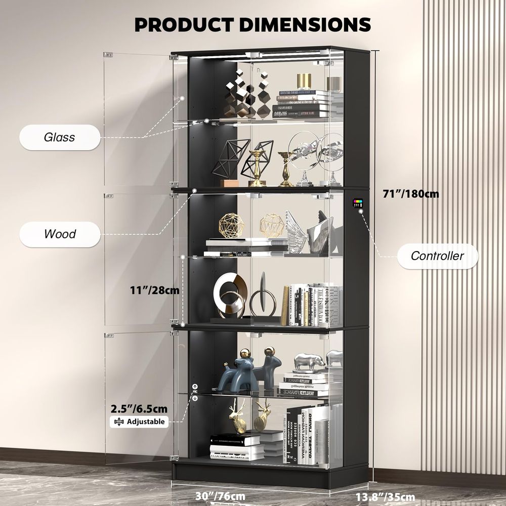 Lemari Pajangan dengan Pintu K - Glass Cabinet Display ulasan dan harga
