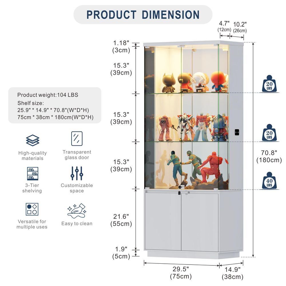 71 Lemari Pajangan dengan Pint - Glass Cabinet Display ulasan dan harga