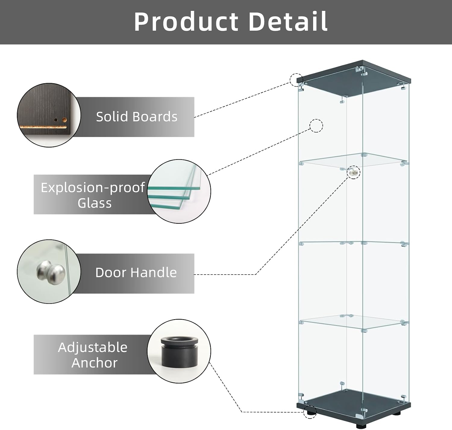 Lemari Pajangan Kaca dengan Ku - Glass Cabinet Display ulasan dan harga