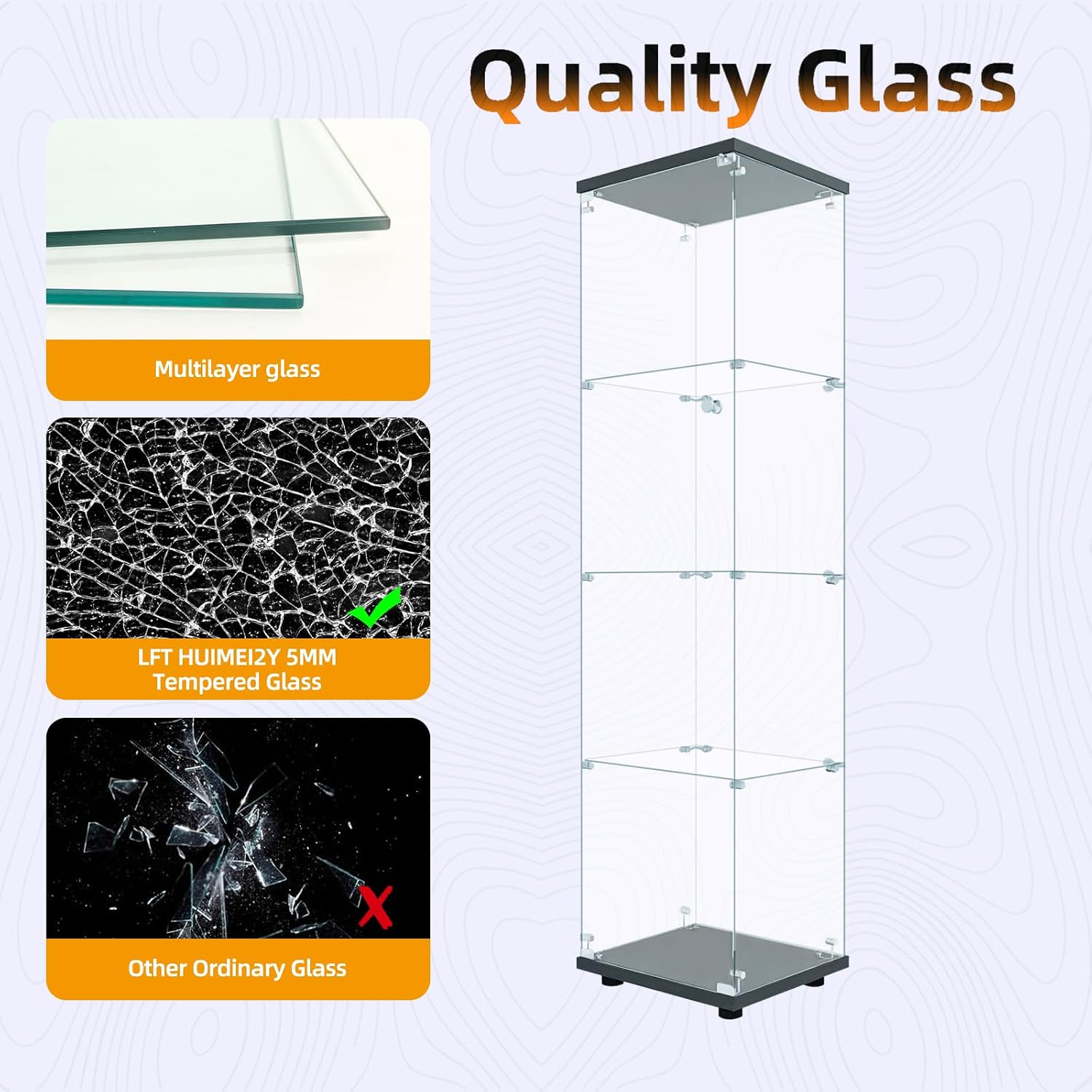 Lemari Pajangan Kaca dengan Ku - Glass Cabinet Display ulasan dan harga