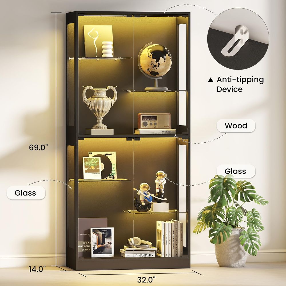 Lemari Pajangan dengan Pintu K - Glass Cabinet Display ulasan dan harga