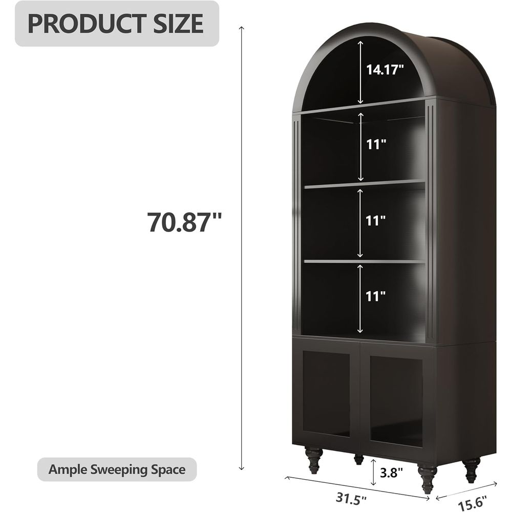 Lemari Penyimpanan Kayu Berben - Glass Cabinet Display ulasan dan harga