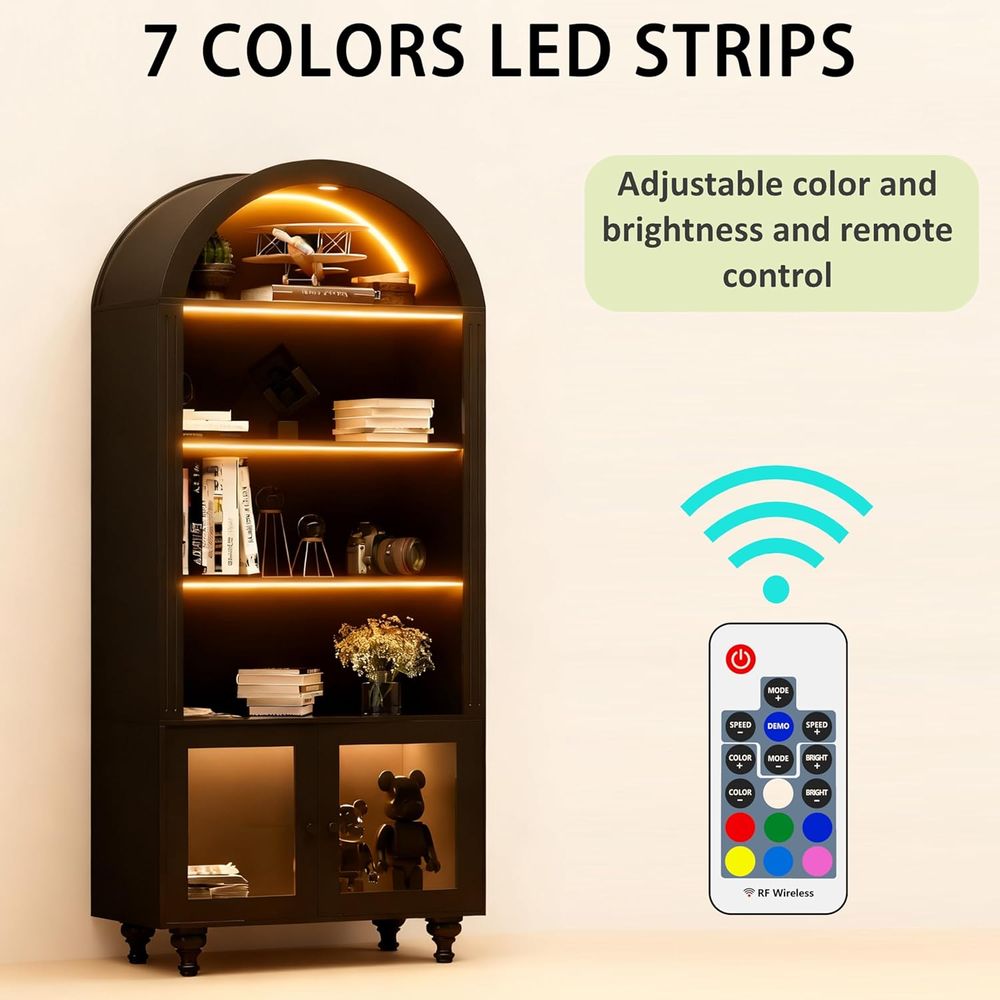 Lemari Penyimpanan Kayu Berben - Glass Cabinet Display ulasan dan harga