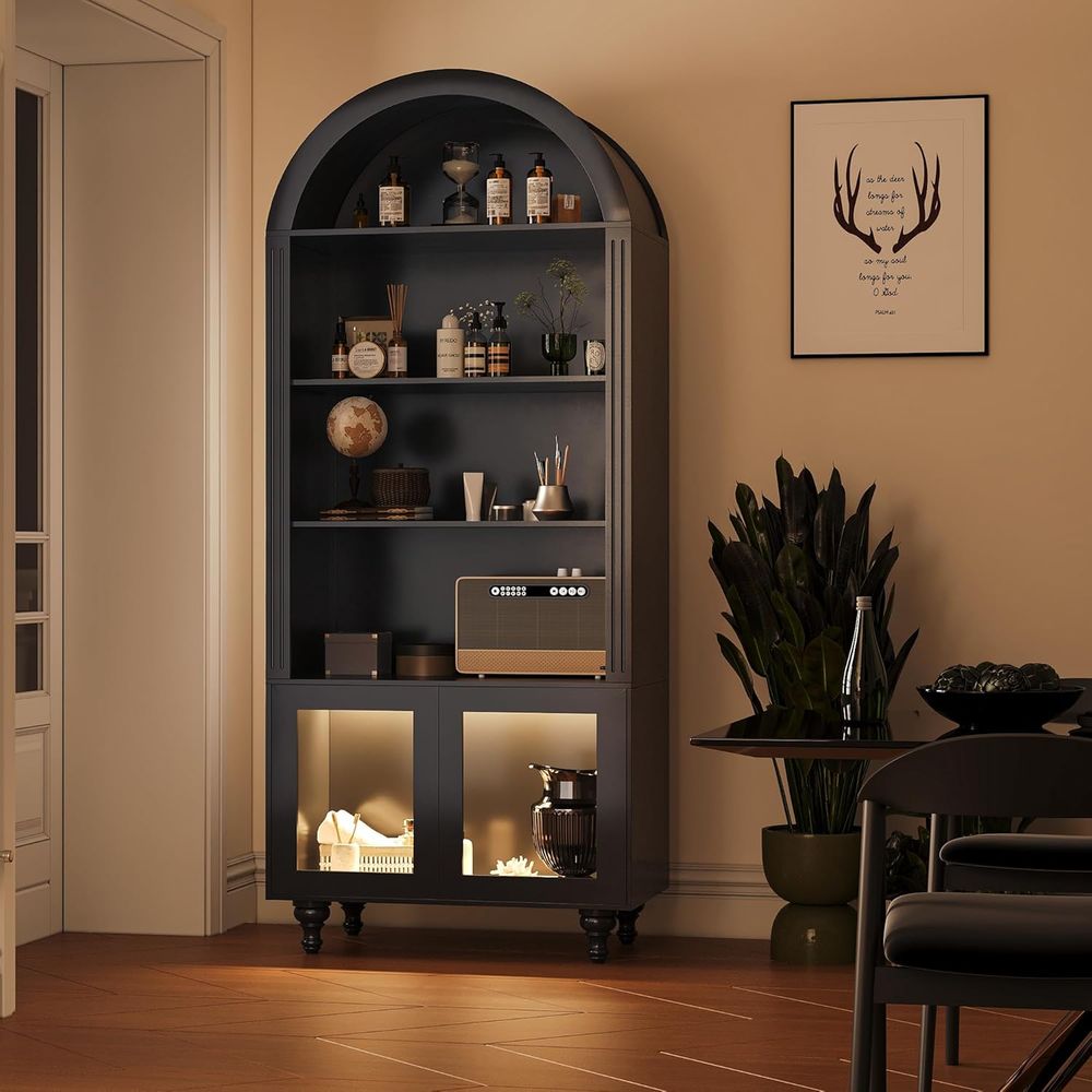 Lemari Penyimpanan Kayu Berben - Glass Cabinet Display ulasan dan harga