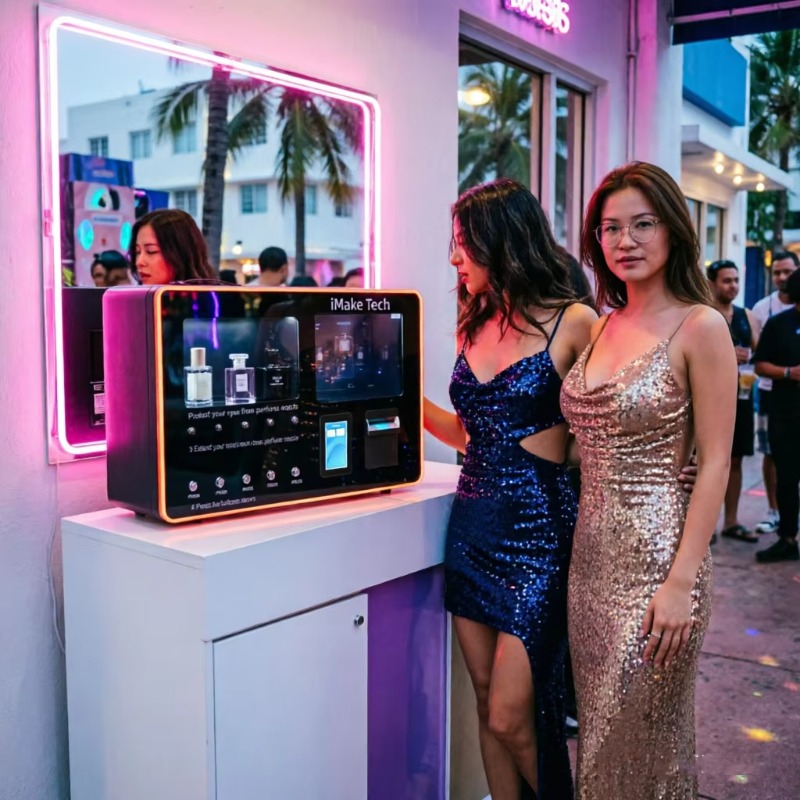 Mesin Penjual Parfum Otomatis  - Vending Machine Qr Code ulasan dan harga