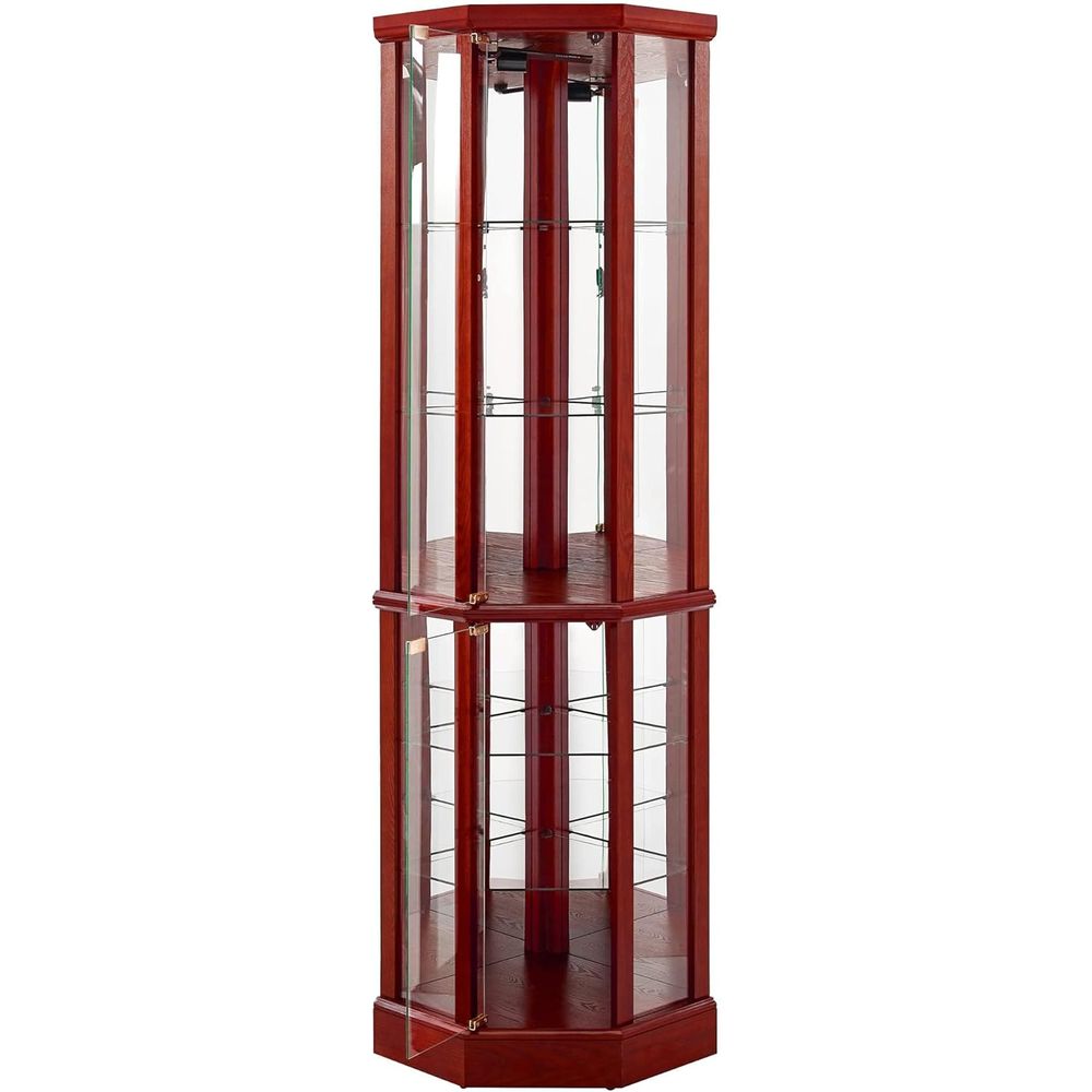 Lemari Pajangan Kaca Berlampu  - Glass Cabinet Display ulasan dan harga
